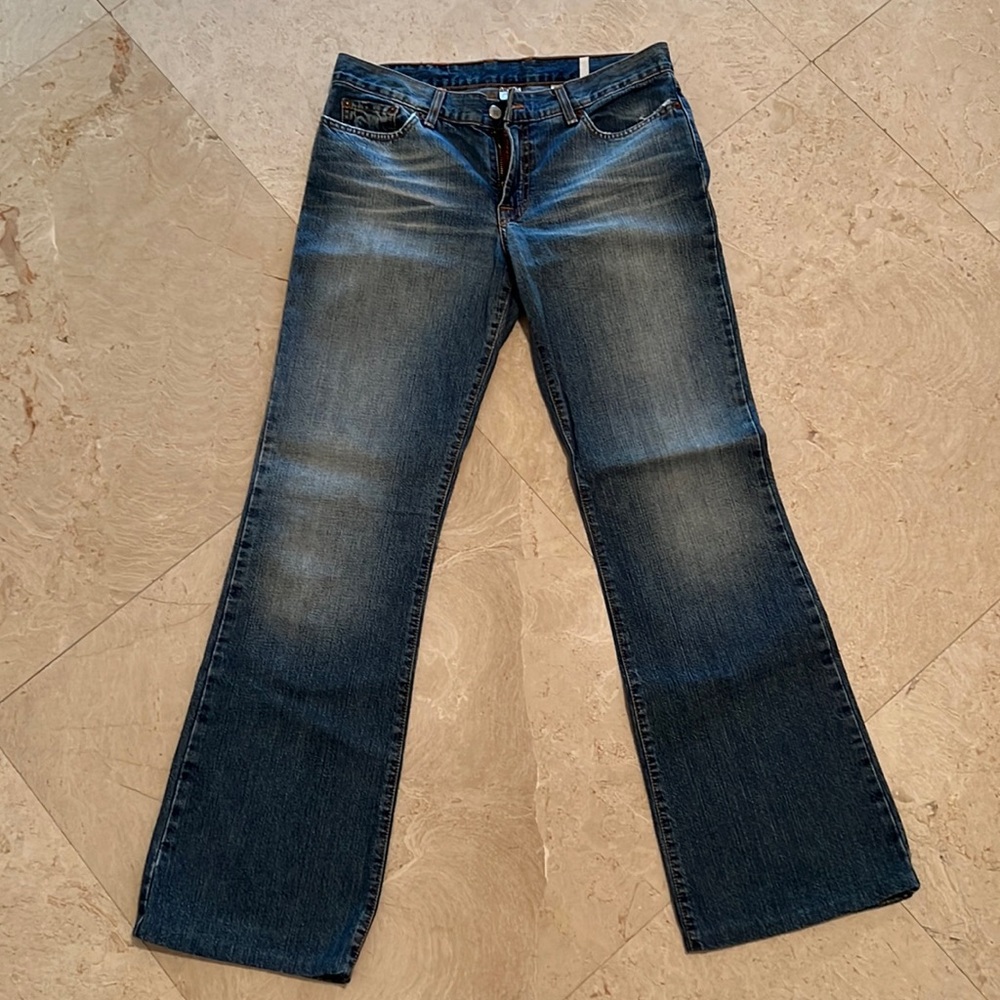 Women's Lucky Brand Dungarees Jeans Lowered Peanut Regular Length Size 30
